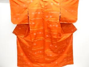 変わり横段に絣柄織り出し米沢紬着物アンサンブル